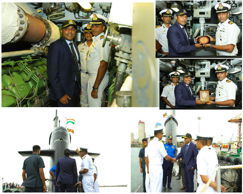 Acting Defence Minister Visits Indian Submarine ‘INS Vagir’ - Ceylon Digest